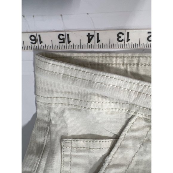 Time and Tru High Rise Utility Slim Jeans Womens 14 Cream Cotton Blend Carpenter - Picture 5 of 9